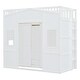 preview thumbnail 3 of 30, Twin Size Solid Wood House Loft Bed with Ladder & Wardrobe