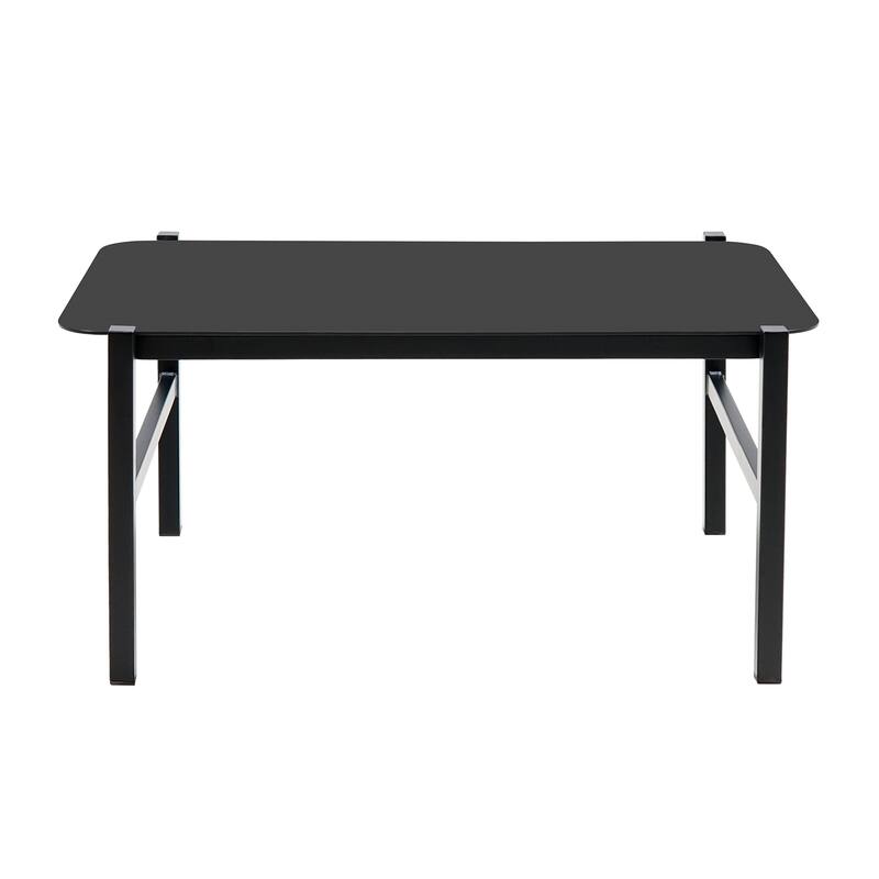 Outdoor Sofa Set with Tempered Glass Table for Garden (Set of 4)