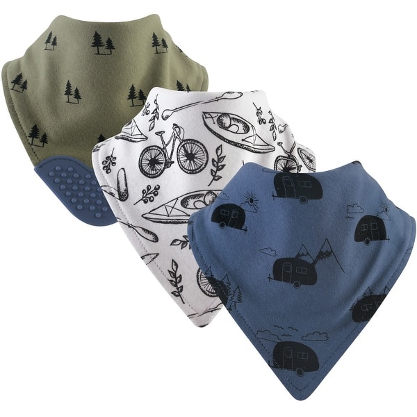 slide 1 of 1, Yoga Sprout Baby Boy Cotton Bandana Bibs 3pk, Adventure, One Size - Adventure - One Size One Size - Adventure