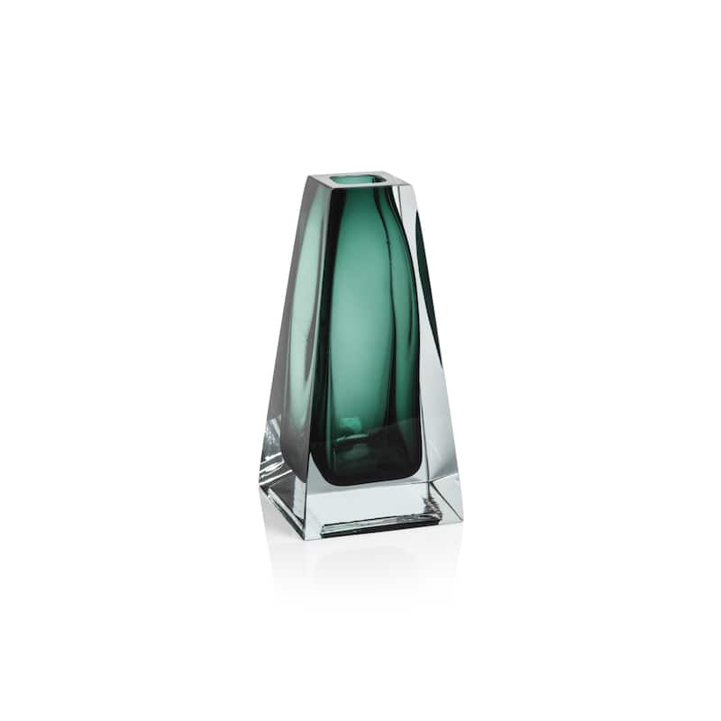 Carrara Polished Green Glass Vase