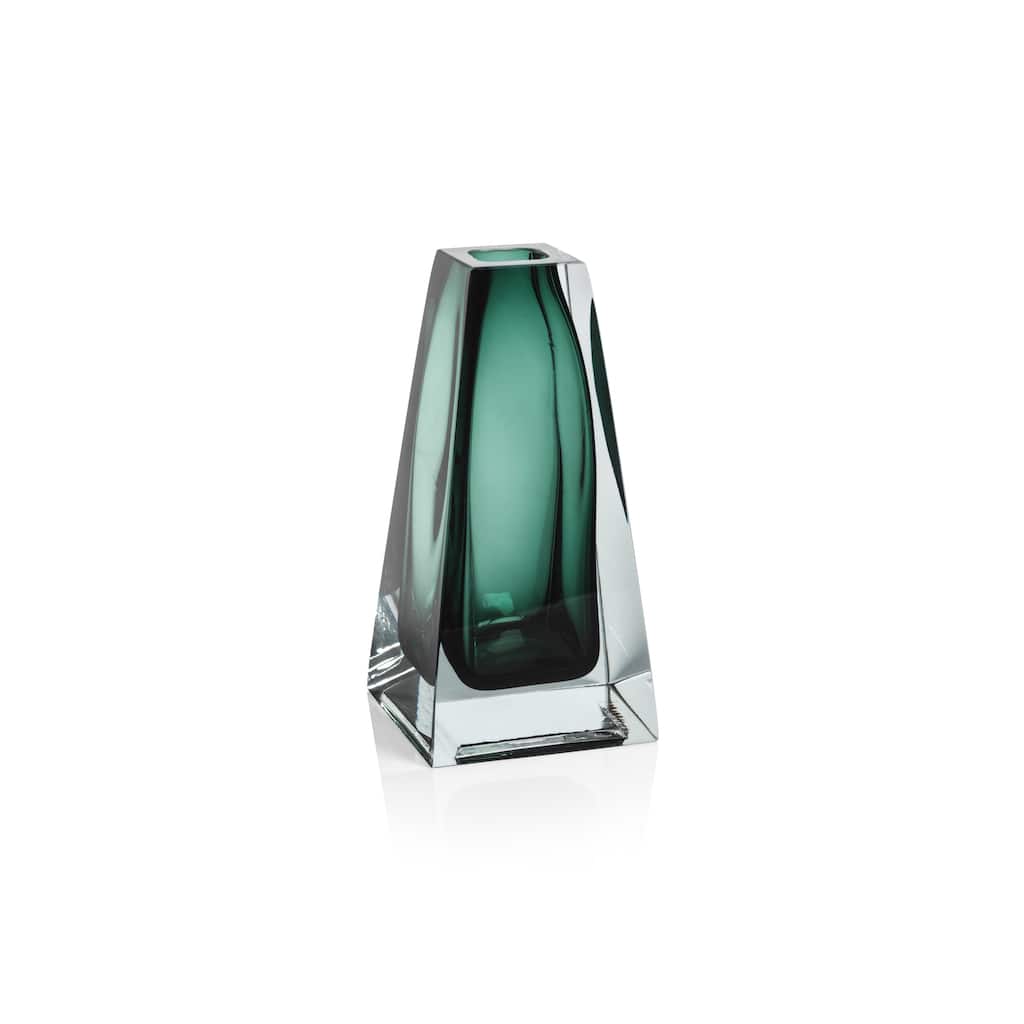 Carrara Polished Green Glass Vase