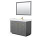 Option Dark Gray, Gold Trim, White Quartz Top