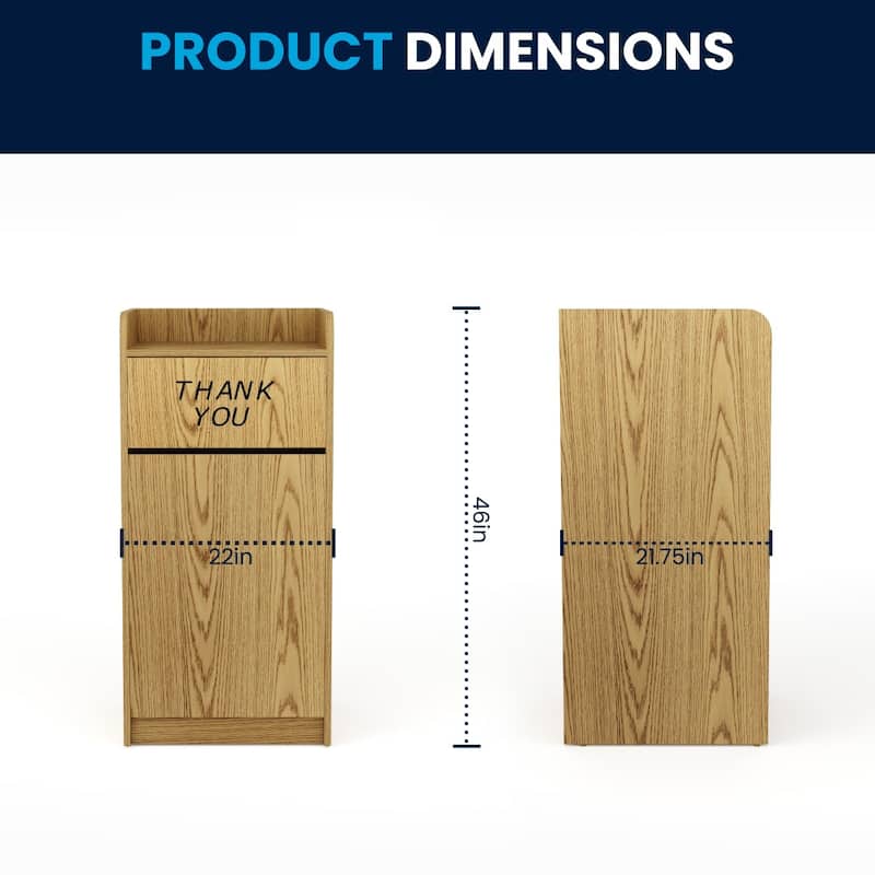 Wood Tray Top Receptacle