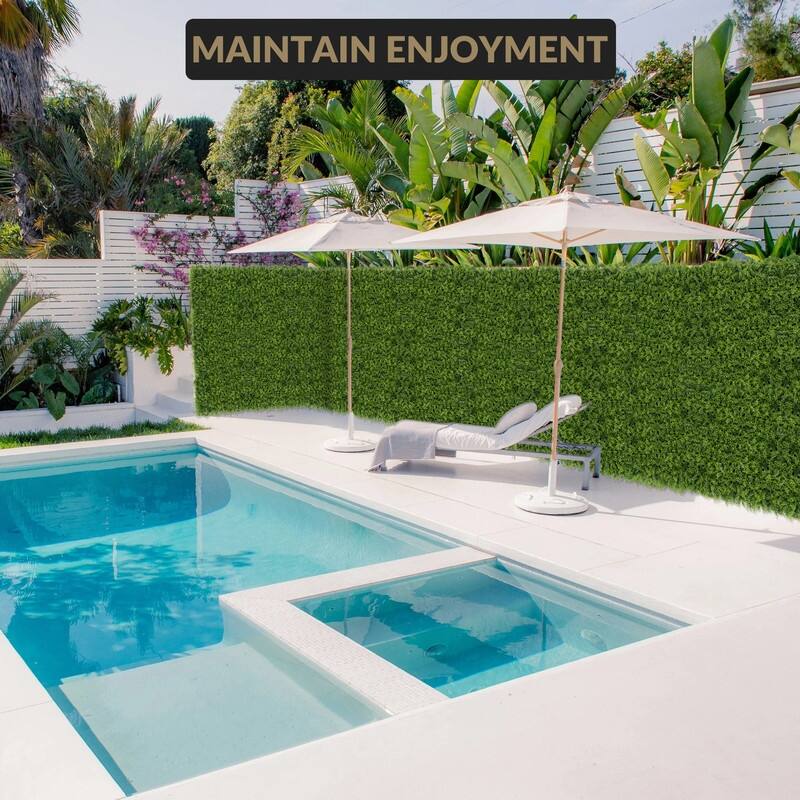 Artificial Grass Wall Panels, Privacy Fence Screen, Faux Grass Backdrop, 12Pcs 20" x 20"