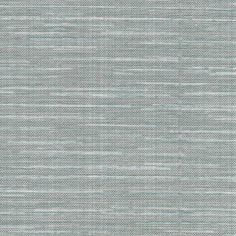 Warner Bay Ridge Blue Faux Grasscloth Wallpaper