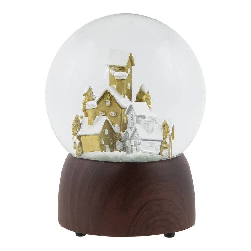 6.5" Holiday Village Wonderland Christmas Musical Snow Globe