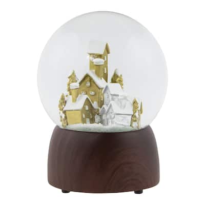 6.5" Holiday Village Wonderland Christmas Musical Snow Globe