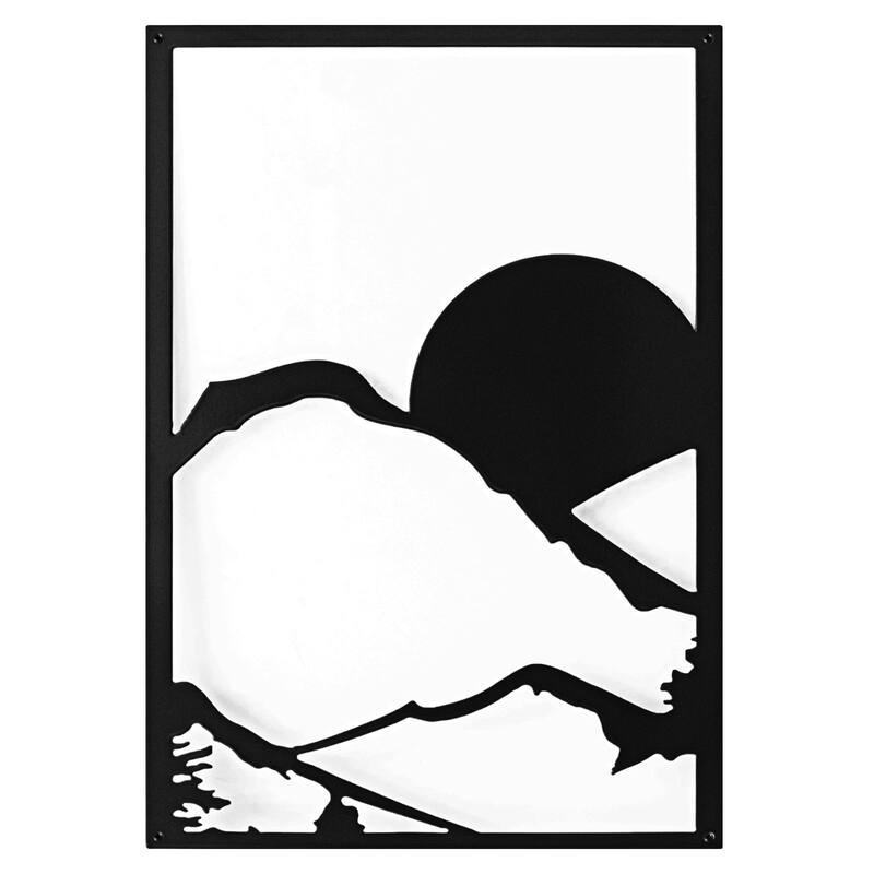Art3d Black Metal Framed Wall Art Set-17"x12"