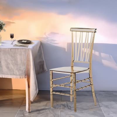 Modern Designs 2 and 4- piece Set of Stackable Transparent Chiavari Chairs for Events - N/A