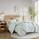 preview thumbnail 12 of 35, Chelsea Square Milan Farmhouse Reversible Floral Print Comforter Set Sage - Queen