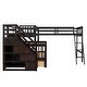 preview thumbnail 7 of 12, L-Shaped Twin over Full Bunk Bed With 3 Drawers,Ladder and Staircase for family