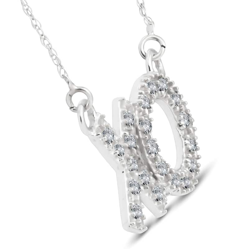 1/4ct XO Diamond Pendant White Gold