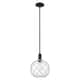 Option Clear Glass with White Rope / Matte Black