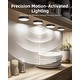 preview thumbnail 2 of 4, EZVALO Puck Light Wireless Motion Sensor with Remote-RGB-6 Pack-Black - Black
