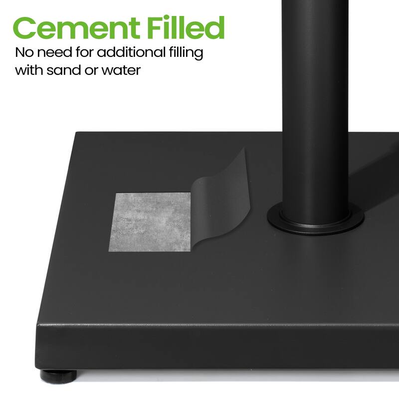 45LBS Outdoor Patio Square Concrete Market Umbrella Base Stand with Wheels