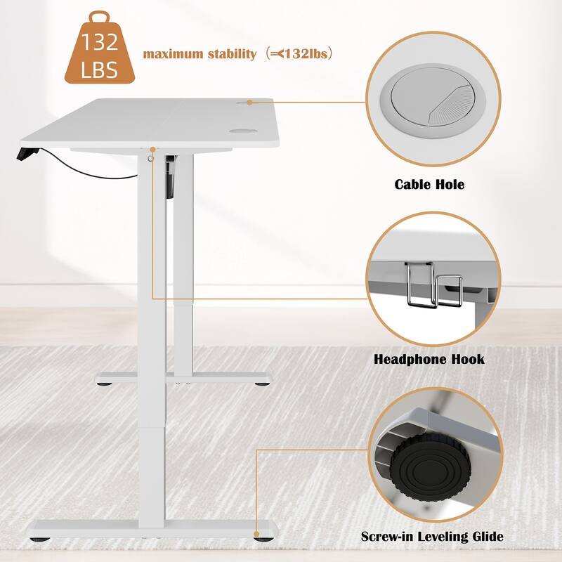 Electric Standing Desk, Height Adjustable Desk with LED Display