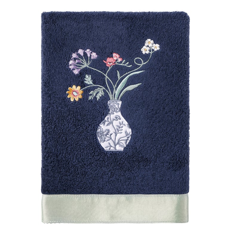 Authentic Hotel and Spa 100% Turkish Cotton Stella 4PC Embellished Towel Set
