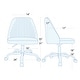 preview thumbnail 4 of 33, Home Office Chair Twill Fabric Ergonomic Desk Chair Computer Task Chair Vanity Chair