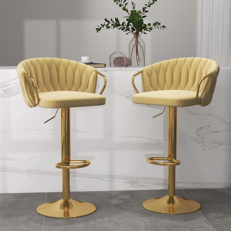 Modern Adjustable Bar Stools (Set of 2)