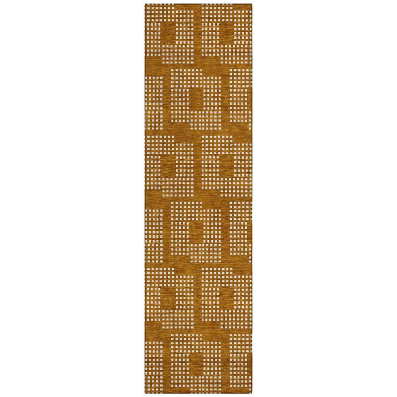 Machine Washable Indoor/ Outdoor Chantille Houndstooth Modern Rug