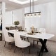 preview thumbnail 12 of 10, Luray Mid-century Modern Farmhouse 5-Light Linear Chandelier Coastal Island Lights for Dining Room - L34.2"*W3.54"*H8.7"