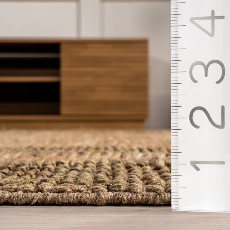 Nuloom Linnett Farmhouse Bordered Jute Area Rug