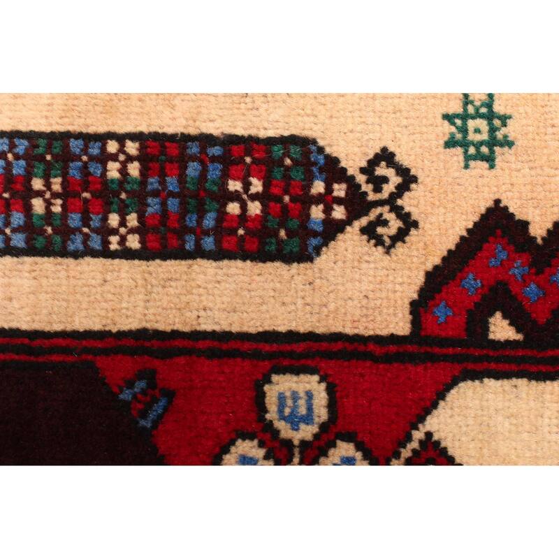 ECARPETGALLERY Hand-knotted Teimani Beige Wool Rug - 2'11 x 4'6