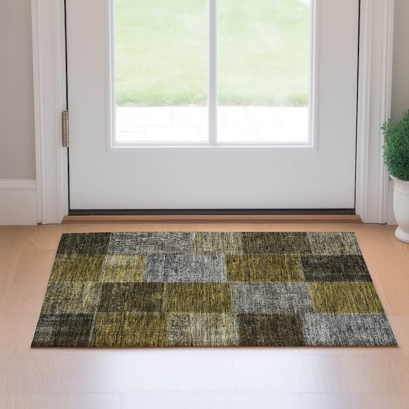 Premium Washable Super Soft Vintage Global Mayfield Rug - Mocha - 1' 8" x 2' 6" - Rectangle