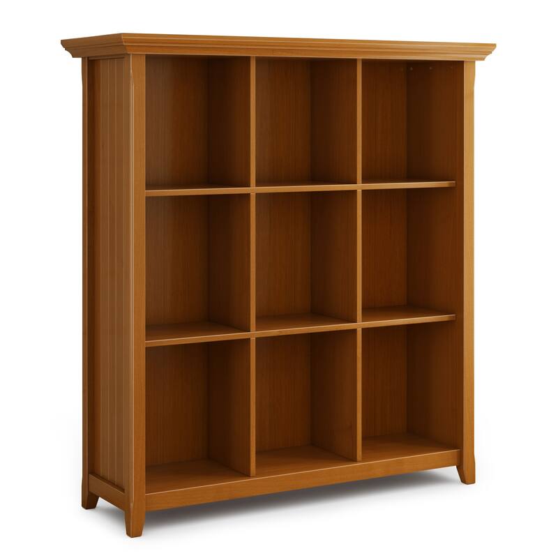WYNDENHALL Normandy SOLID WOOD 48x44 inch Transitional 9 Cube Bookcase and Storage Unit - 44 Inches wide