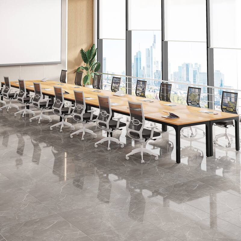 78.74-Inch Conference Table Set,13FT Conference Room Table, Large Rectangle Meeting Seminar Tables Set,Long Business Tables
