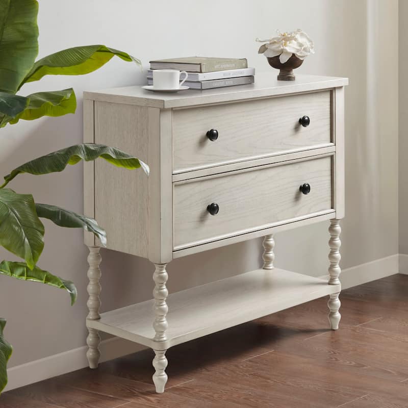Roomfitters Beckett Accent Console, Traditional Wood Hallway Unit with Storage and Lower Shelf