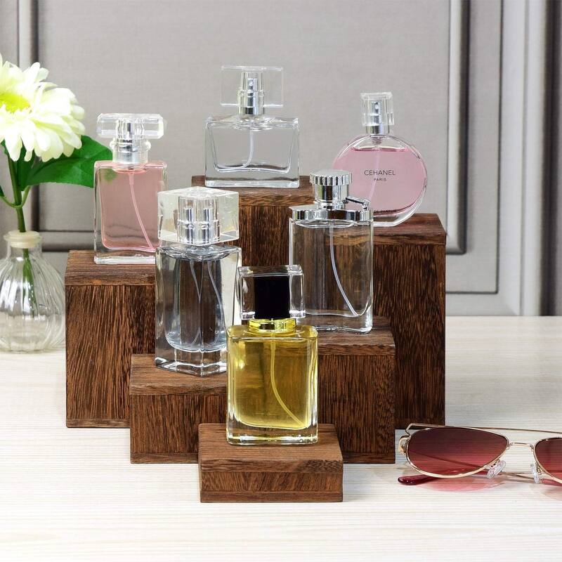 Wooden 6 Pcs Square Risers for Display Jewelry - S