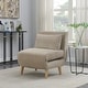 preview thumbnail 8 of 16, Convertible Upholstered Sofa Bed Sleeper Chair Beige