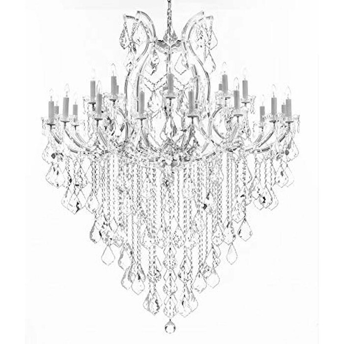 Swarovski Crystal Trimmed Chandelier Lighting Great for The Foyer, Entry Way, Living Room, Family Room and More! - Chandeliers For Bedrooms by Overstock.com
