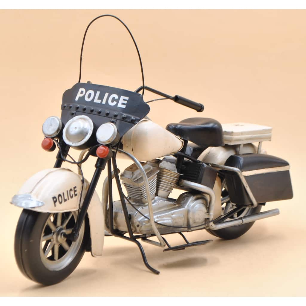 1978 Electra Glide Police Motorcycle Model Handmade Antique Vintage Art