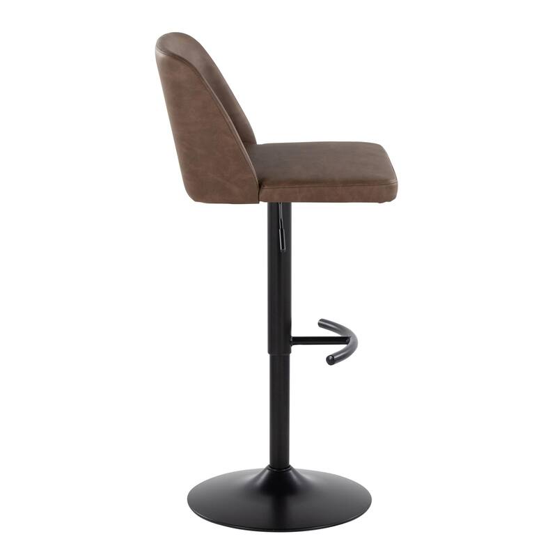 Strick & Bolton Oscar Adjustable Bar Stool with Rounded T Footrest (Set of 2)