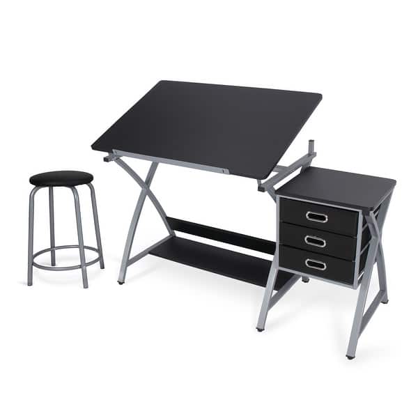 Shop Belleze Folding Adjustable Drafting Painting Art Table And