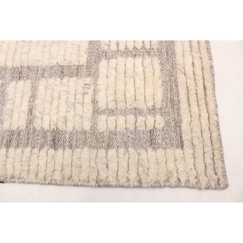 ECARPETGALLERY Hand-knotted Tangier Ivory Wool Rug - 8'0 x 10'3