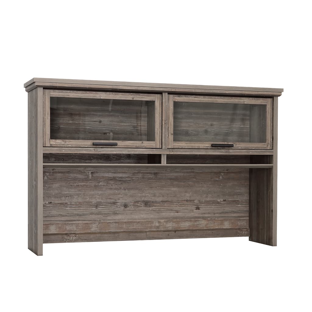Wood Hutch with Glass Doors