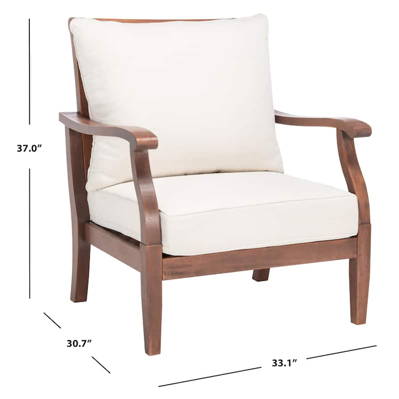 SAFAVIEH Couture Clotilde Outdoor Accent Chair - 33.1" W x 30.7" L x 37" H - 33W x 31D x 37H