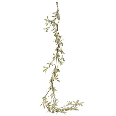 Glittered Mistletoe Garland 5ft - Green - 60 inches