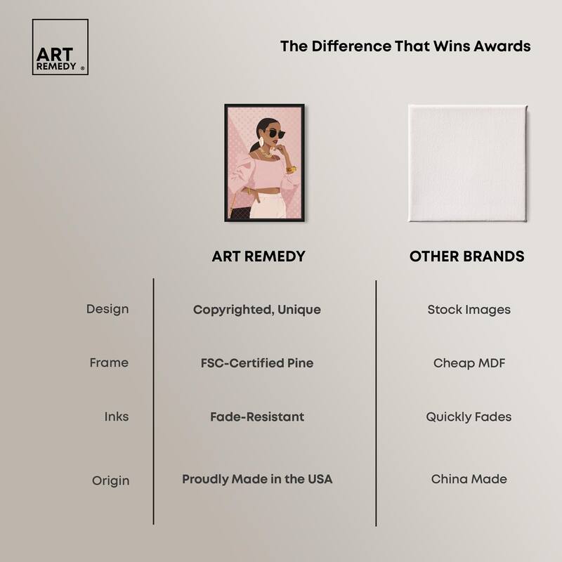 Simple Pink Look Canvas by Art Remedy