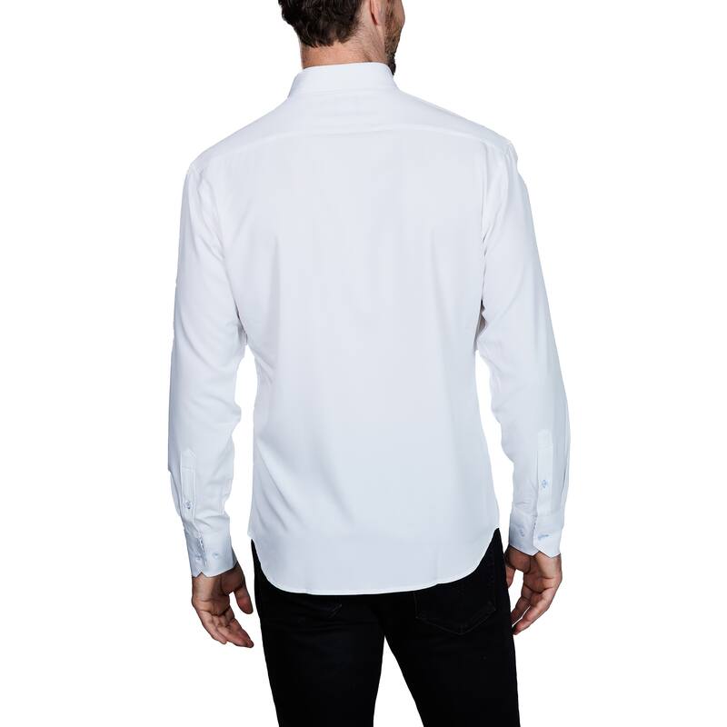 Tailorbyrd Men's Mélange Performance Button-Down Shirt