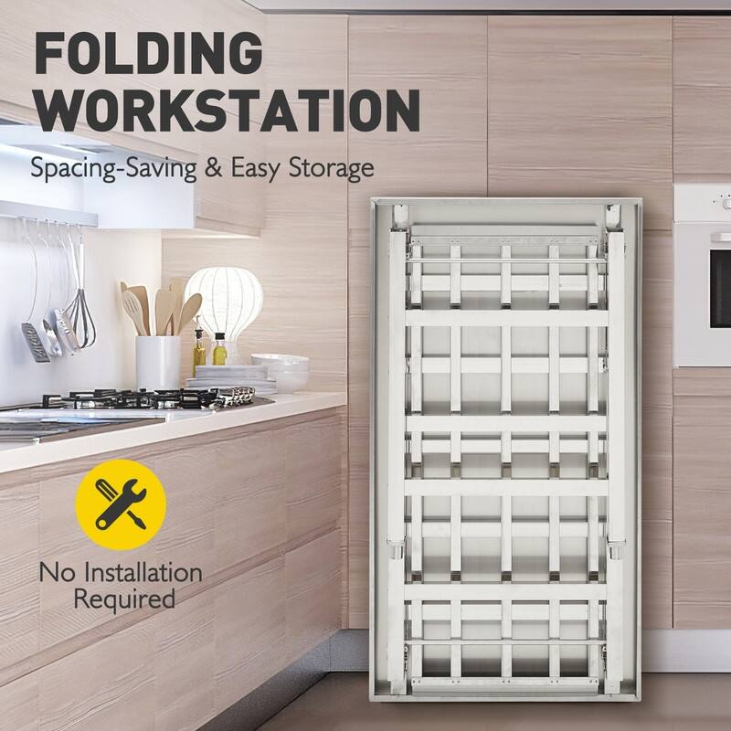 47*24 Folding Stainless Steel Prep Table