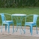 preview thumbnail 20 of 20, Lourdes Outdoor 3-piece Cast Bistro Set by Christopher Knight Home