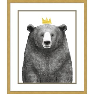 Framed Art Print 'Royal Forester I Bear' by Victoria Borges