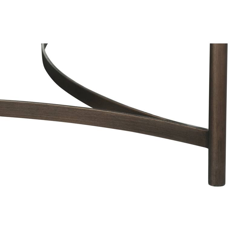Lyon Round Concrete and Metal Coffee Table