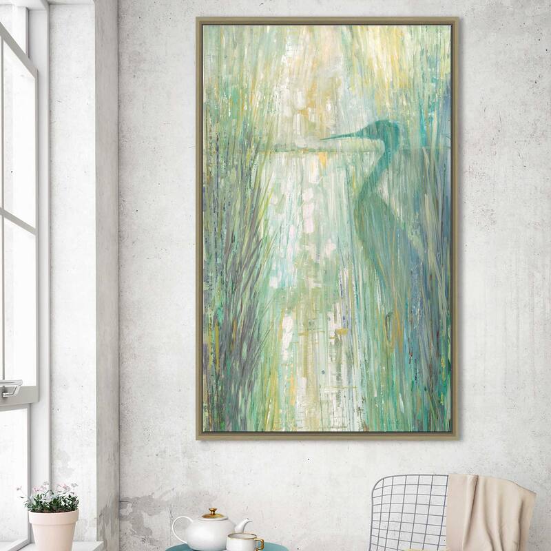 "Morning Egret II" by Ruane Manning Print on Floating Canvas