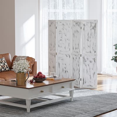 4 Panel Room Divider Folding Privacy Screen Panels