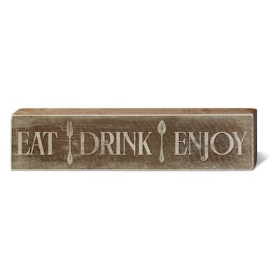 Rustic Wisdom 12" x 2.5" - Eat Drink Enjoy